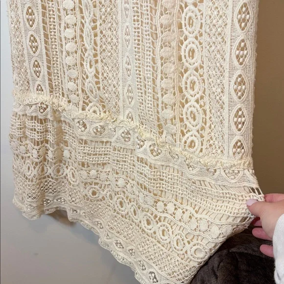 Maeve Crochet Tunic Dress - Sand - XSP - Cotton - Picture 10 of 12